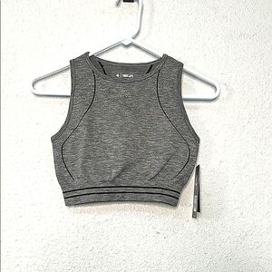 Four Laps Women's XS/S Grey sports Bra high neckline NWT
